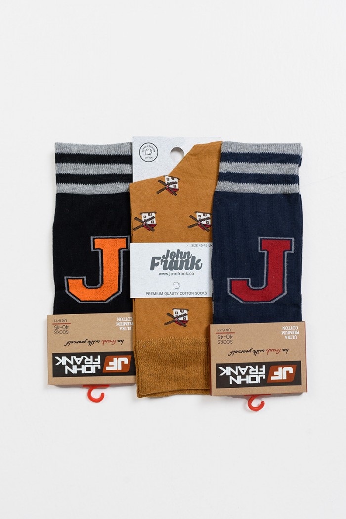 Men's socks JOHN FRANK 3 Pack Special Offer Combo 5