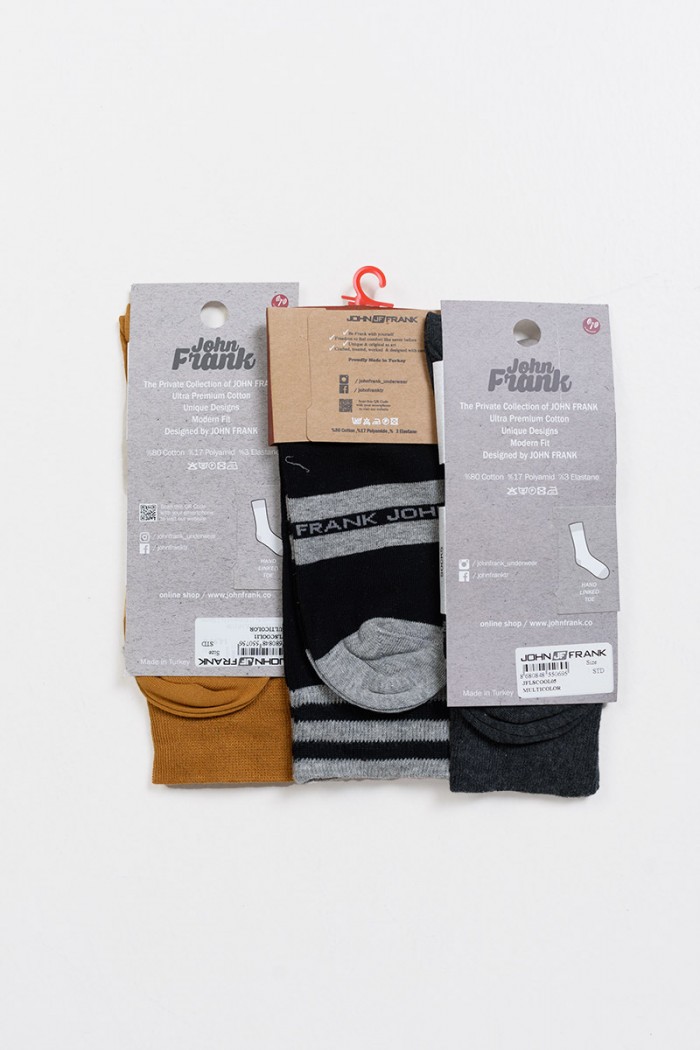 Men's socks JOHN FRANK 3 Pack Special Offer Combo 6