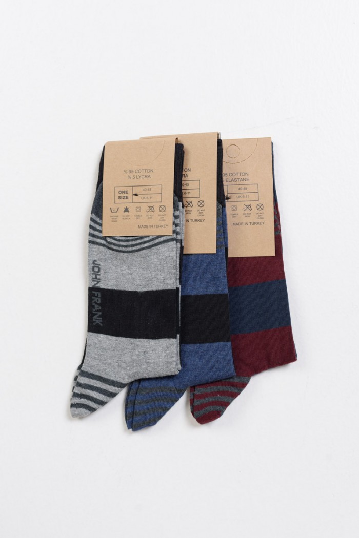 Men's socks JOHN FRANK 3 Pack Special Offer Combo 7