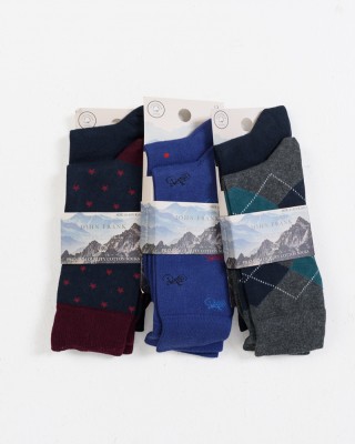 Men's JOHN FRANK 6 Pack Mix socks with a choice of designs