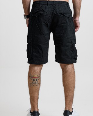 CARGO ZIPPER WITH RUBBER STRAP JUST REBEL JR1119-9 BLACK