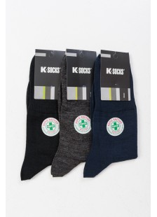 Wool socks without elastic band K-SOCKS 3 PACK 4601
