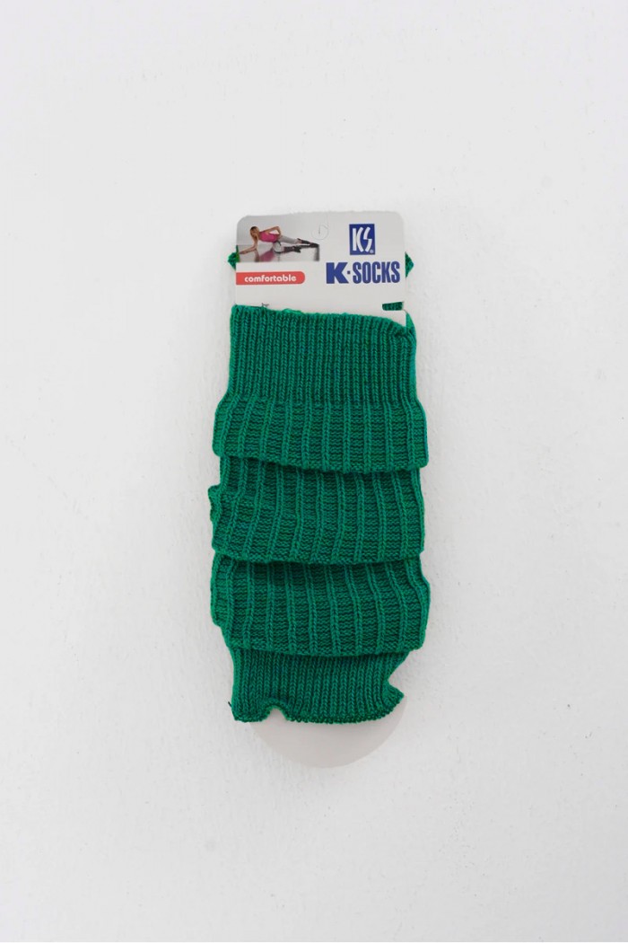 Knitted Gymnastics and Dance Gaiters in PETROL color