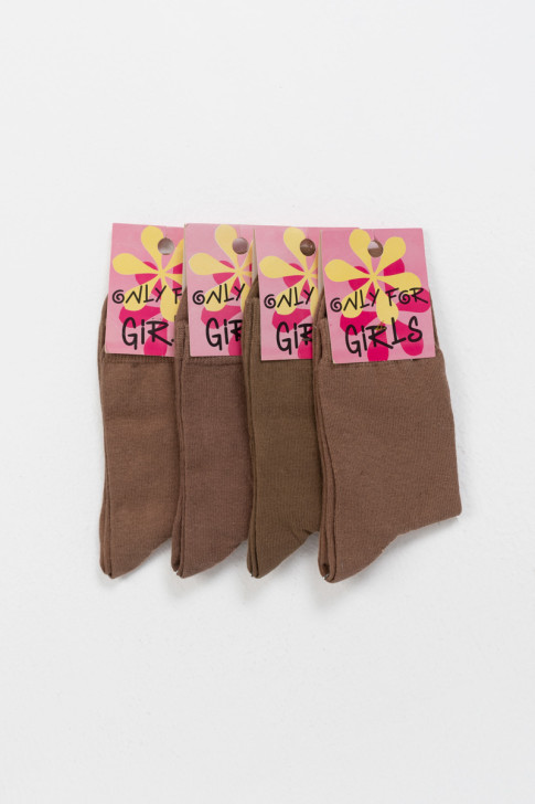 Women's K Socks Chocolate 4 Pack