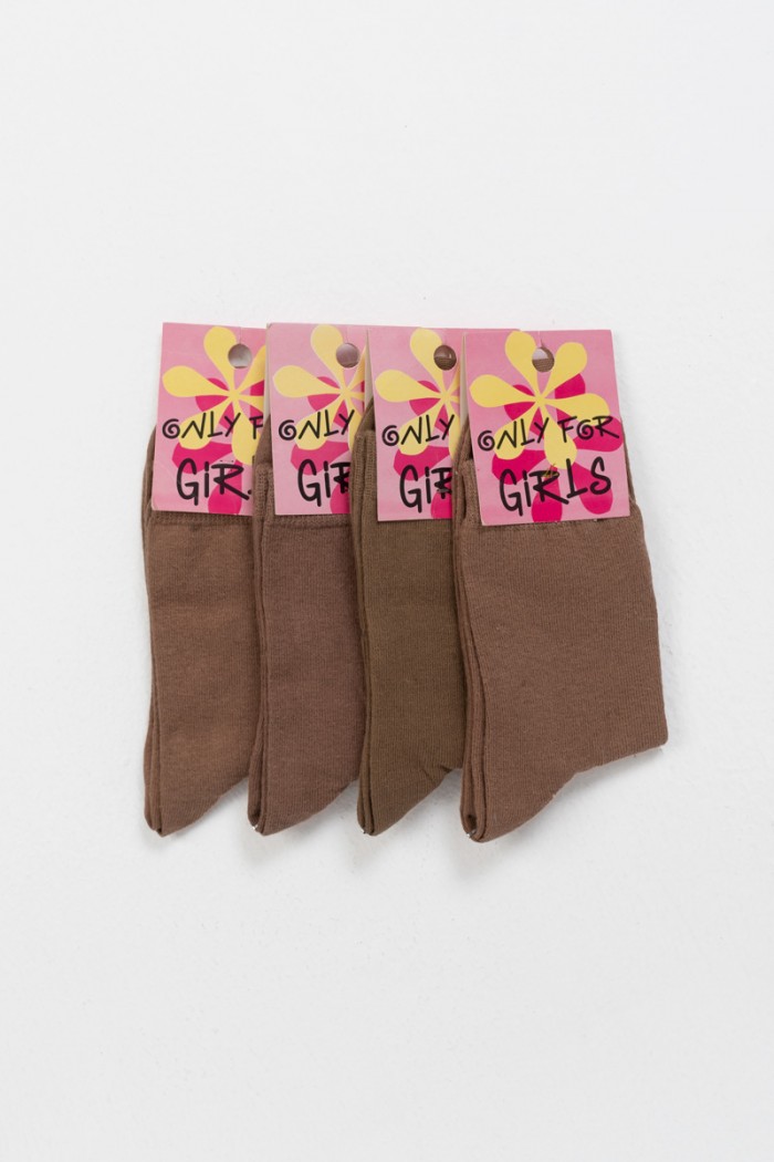 Women's K Socks Chocolate 4 Pack