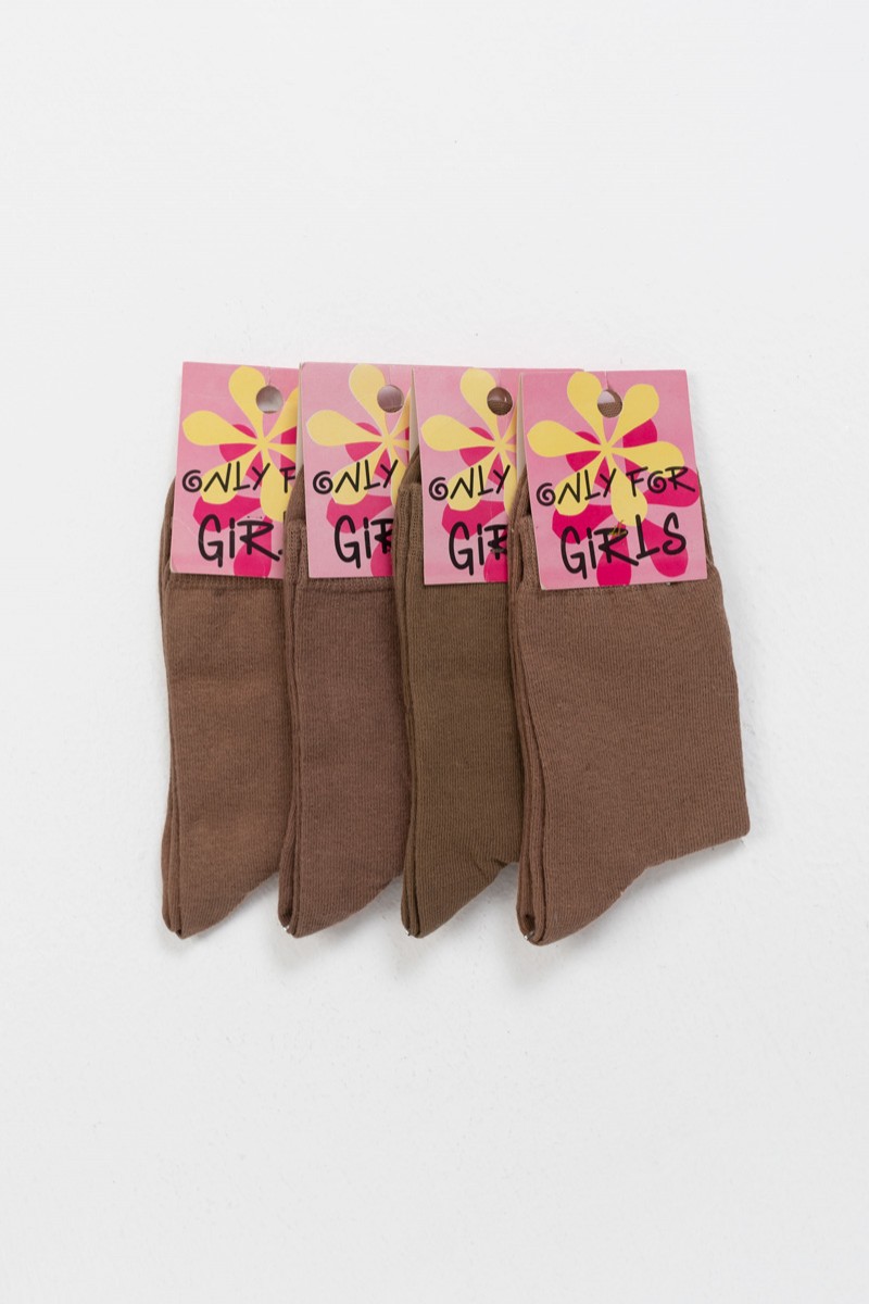Women's K Socks Chocolate 4 Pack