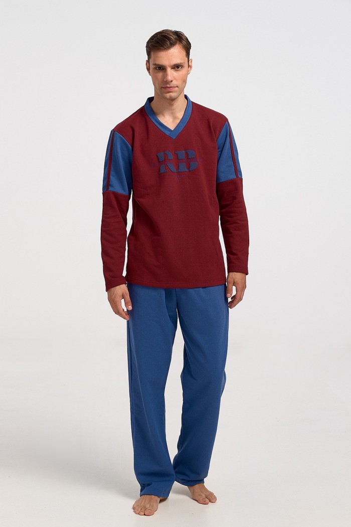 Men's Pajamas KOYOTE SOCIAL KΓ1301 BORDO