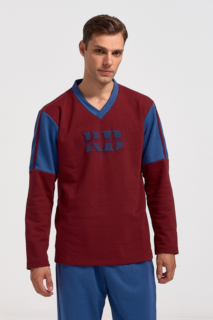 Men's Pajamas KOYOTE SOCIAL KΓ1301 BORDO