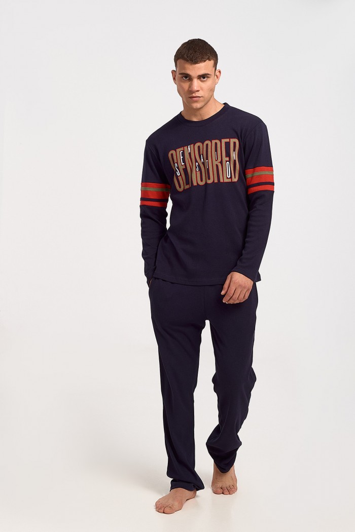 Men's Pajamas KOYOTE CENSORED KΓ1305 NAVY