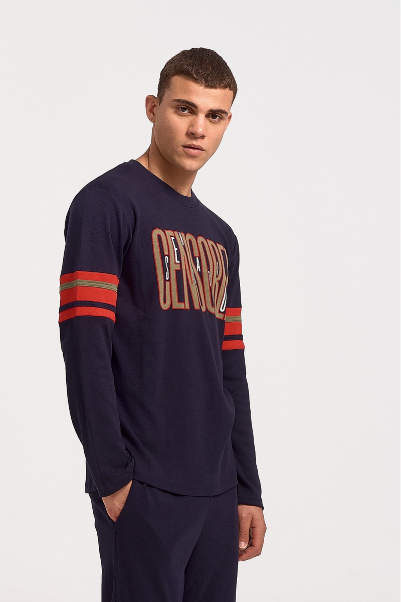 Herren Schlafanzug KOYOTE CENSORED KΓ1305 NAVY Herren Schlafanzug KOYOTE CENSORED KΓ1305 NAVY