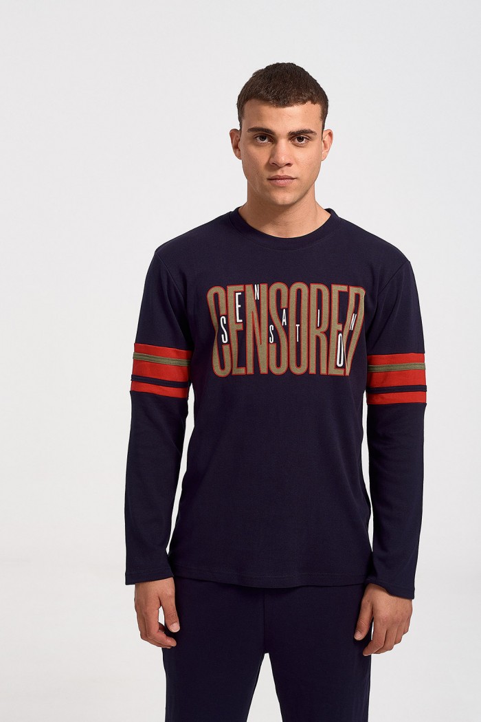 Men's Pajamas KOYOTE CENSORED KΓ1305 NAVY