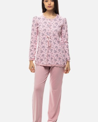 Damen Winter Schlafanzug KOYOTE mit 3 Knöpfen KΓ5338