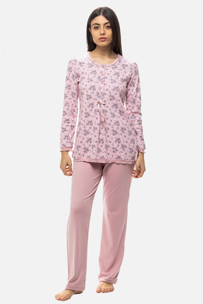 Women's Winter Pajama KOYOTE with 3 Buttons KΓ5338