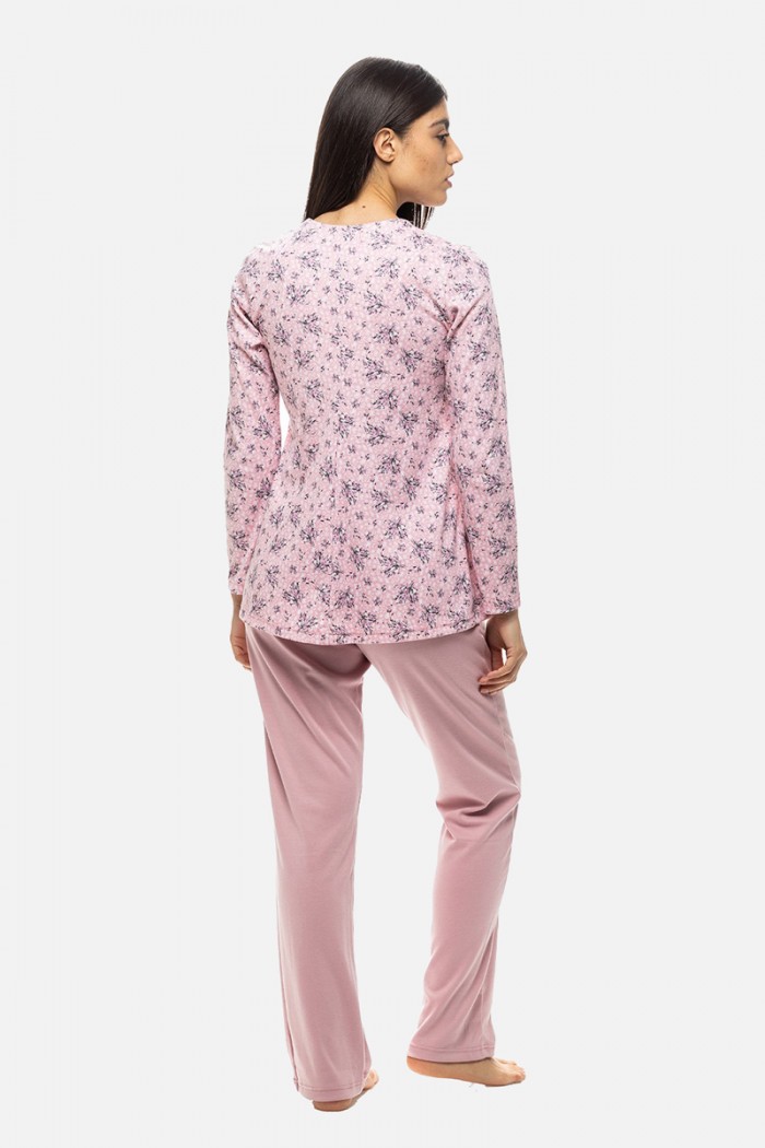 Women's Winter Pajamas KOYOTE with V KΓ5347a