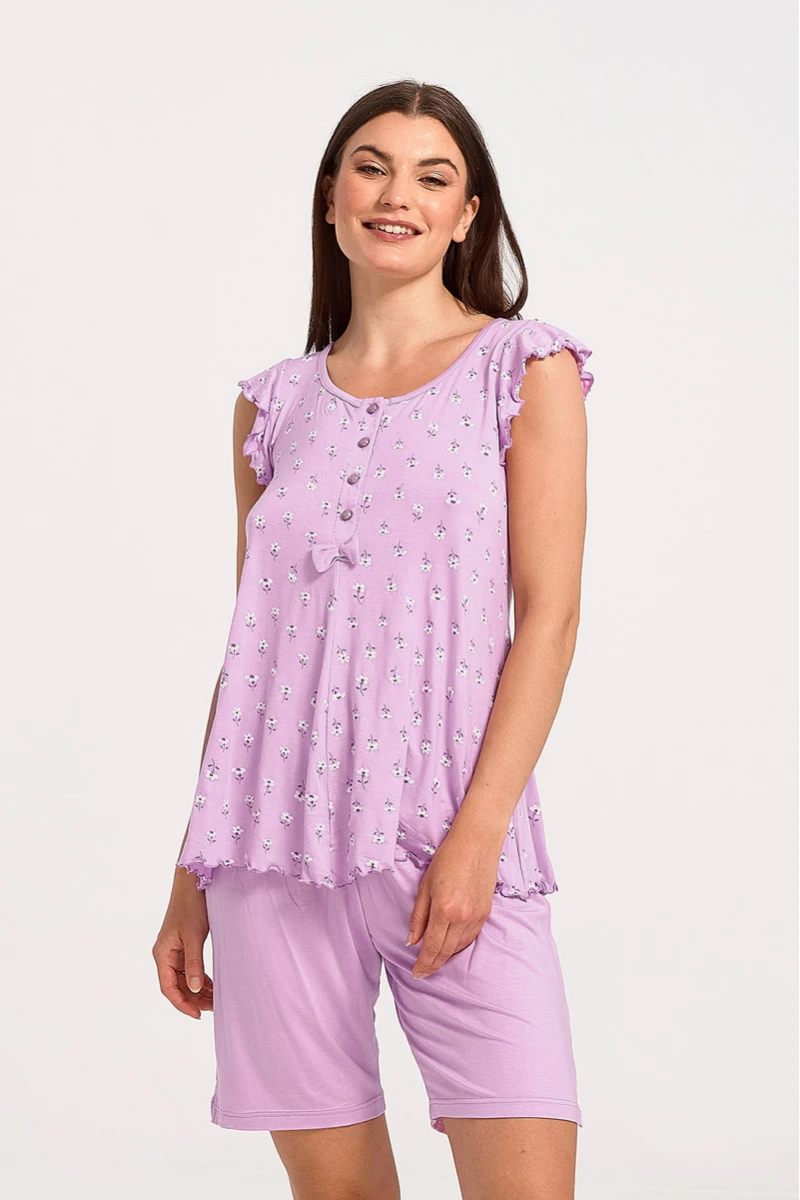 Damen Schlafanzug Capri KOYOTE KΓ6231 LILA
