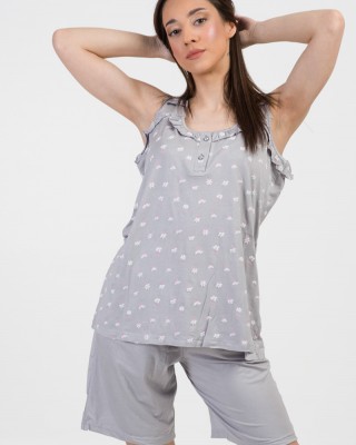 Sommer Damen Schlafanzug KOYOTE KΓ6233 GREY