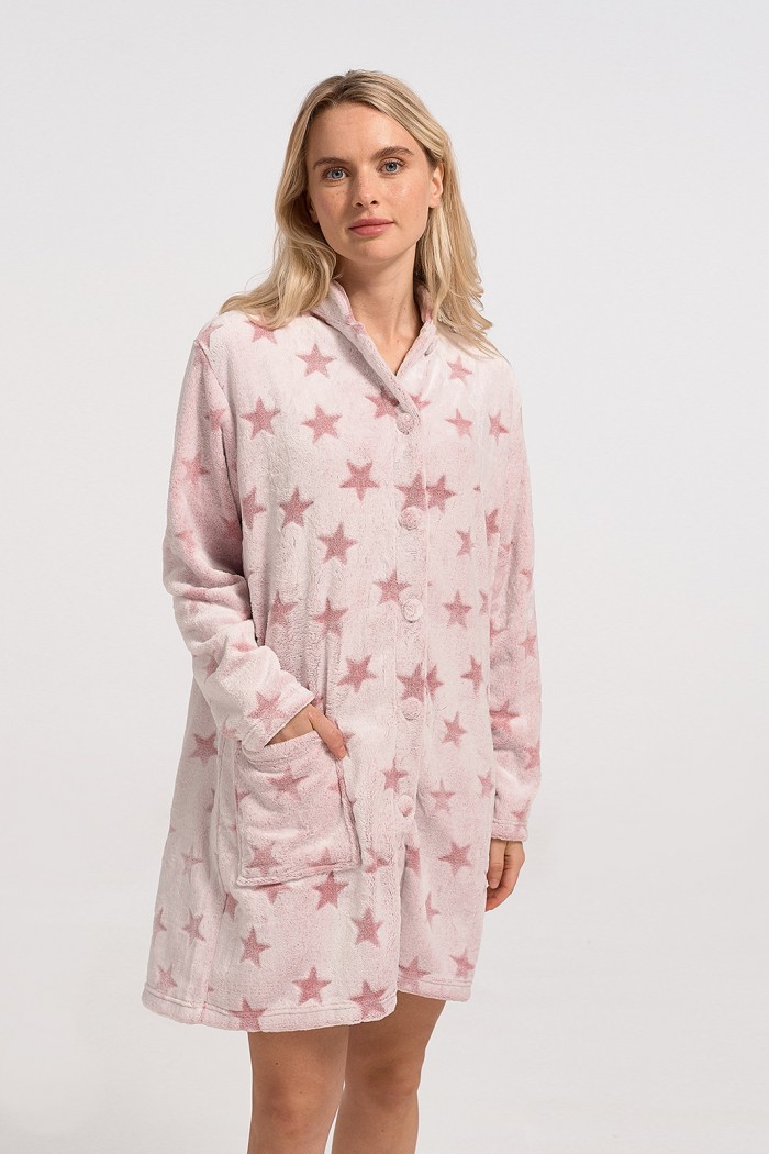Fuzzy robe KOYOTE KΓ5301b Stars Pink