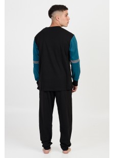 Herbst Herren Schlafanzug KOYOTE KΓ1401 Schwarz Herbst Herren Schlafanzug KOYOTE KΓ1401 Schwarz