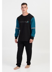 Herbst Herren Schlafanzug KOYOTE KΓ1401 Schwarz Herbst Herren Schlafanzug KOYOTE KΓ1401 Schwarz