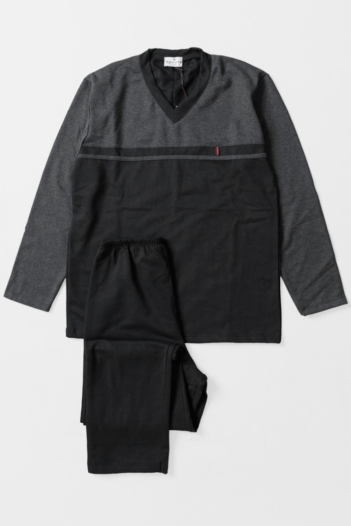 Herren Schlafanzug KOYOTE WITH V KΓ1502 BLACK