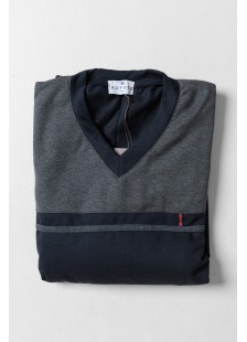 Herren Schlafanzug KOYOTE MIT V KΓ1502 BLAUE TROPFEN