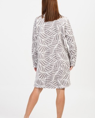 Fluffy robe KOYOTE KΓ5301 Animal Grey