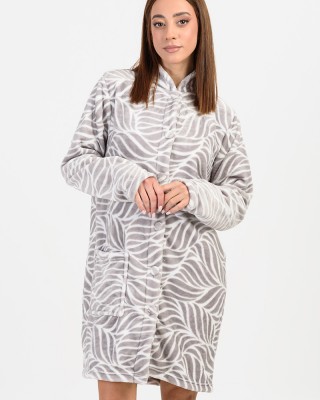 Fluffy robe KOYOTE KΓ5301 Animal Grey