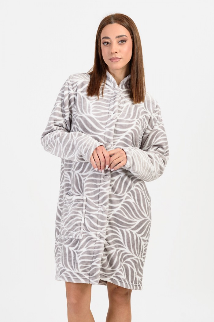 Fluffy robe KOYOTE KΓ5301 Animal Grey