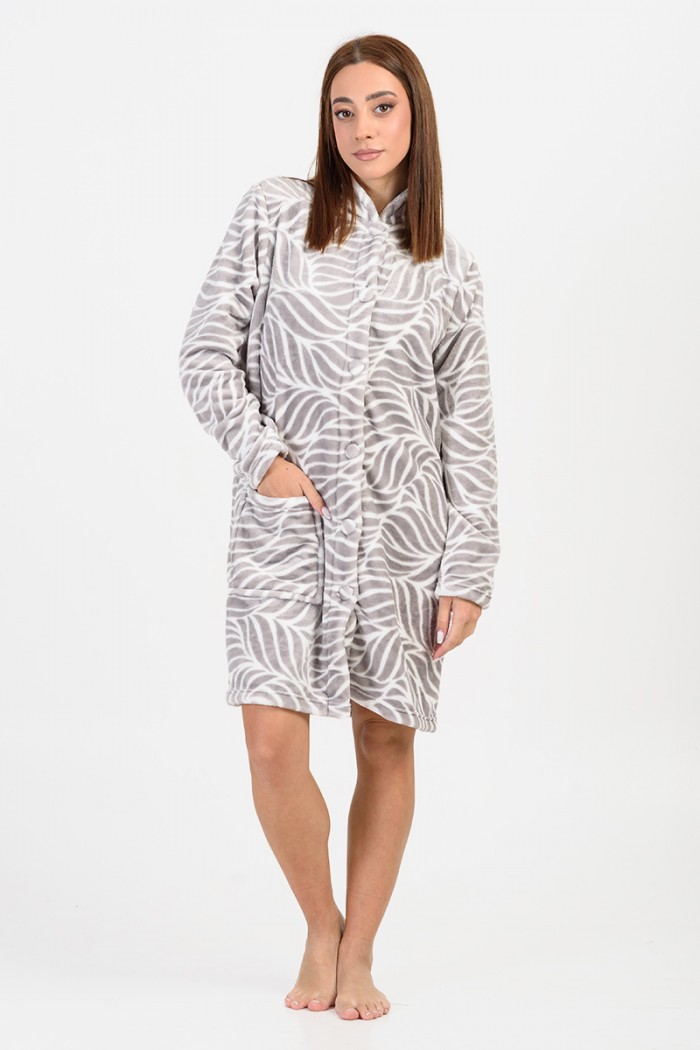 Fluffy robe KOYOTE KΓ5301 Animal Grey