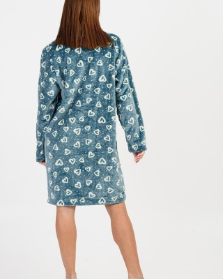 Fluffy robe KOYOTE KΓ5301b Heart Petrol