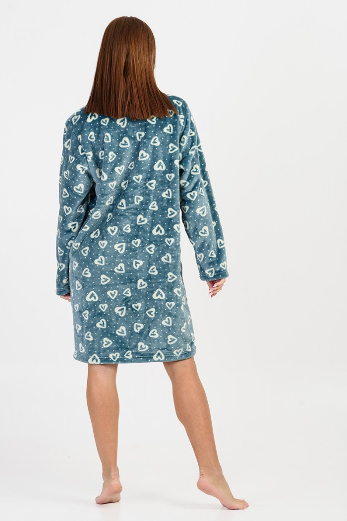 Fluffy robe KOYOTE KΓ5301b Heart Petrol