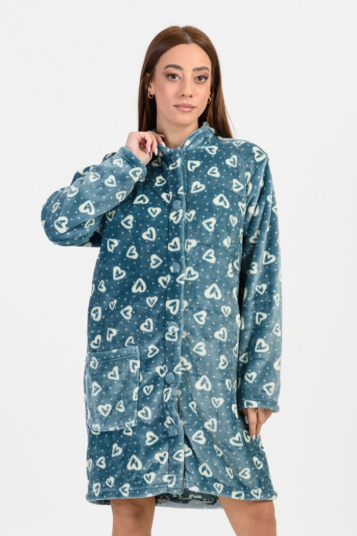 Fluffy robe KOYOTE KΓ5301b Heart Petrol