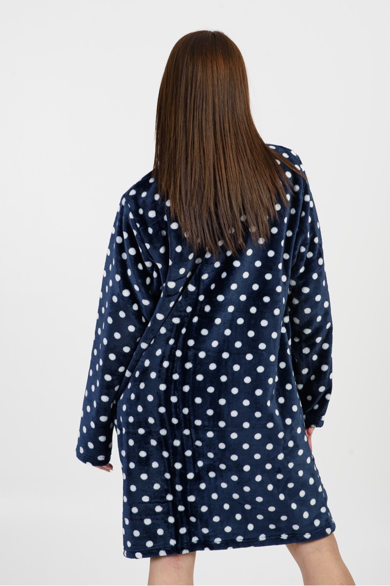 Fluffy robe without hood KOYOTE KΓ5301 NAVY Fluffy robe without hood KOYOTE KΓ5301 NAVY