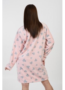Fluffy robe without hood KOYOTE KΓ5301 PINK Fluffy robe without hood KOYOTE KΓ5301 PINK