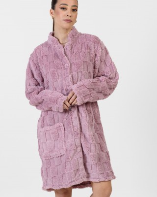 Women's hoodless robe KOYOTE KΓ5439 ROZ