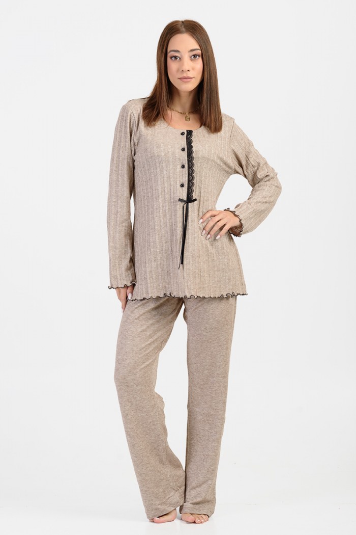 Women's winter pajamas KOYOTE KΓ5446 BEZ