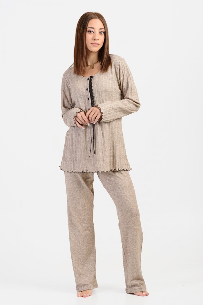 Women's winter pajamas KOYOTE KΓ5446 BEZ