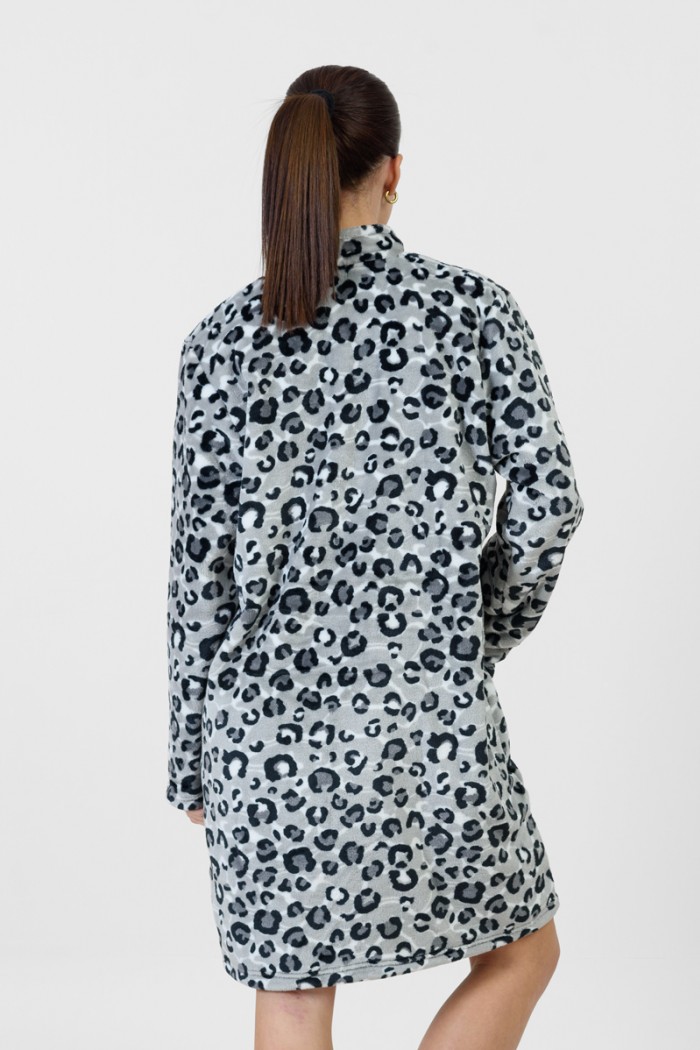 Women's hoodless robe KOYOTE KΓ5451 ANIMAL