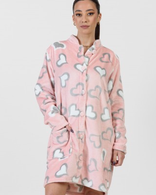 Women's hoodless robe KOYOTE KΓ5451 ROZ