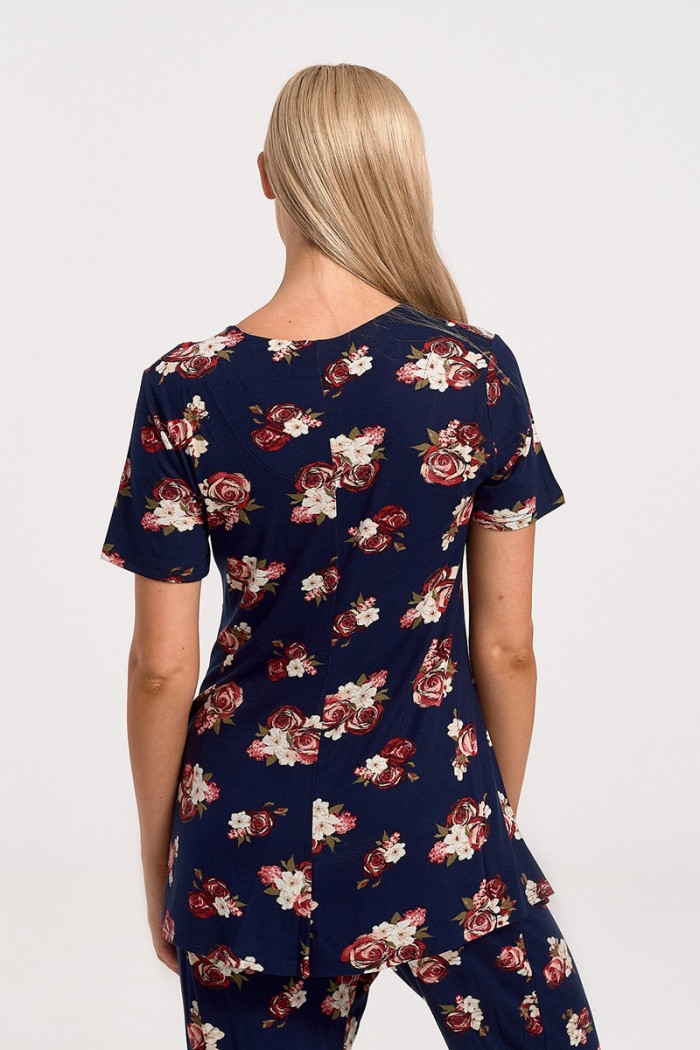 Damen Schlafanzug Capri KOYOTE KΓ6205 NAVY 3