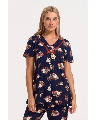 Women's Pajama Capri KOYOTE KΓ6205 NAVY 3