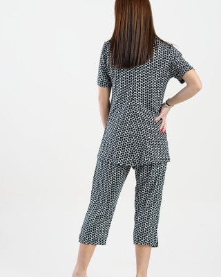 Women's Pajama Capri KOYOTE KΓ6402 HEART SHINY BLACK