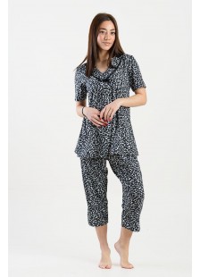 Women's Pajama Capri KOYOTE KΓ6402 LEOPARD Women's Pajama Capri KOYOTE KΓ6402 LEOPARD
