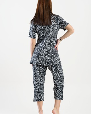 Damen Schlafanzug Capri KOYOTE KΓ6402 LEOPARD