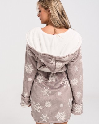 KOYOTE Fleece Robe with STARS hood