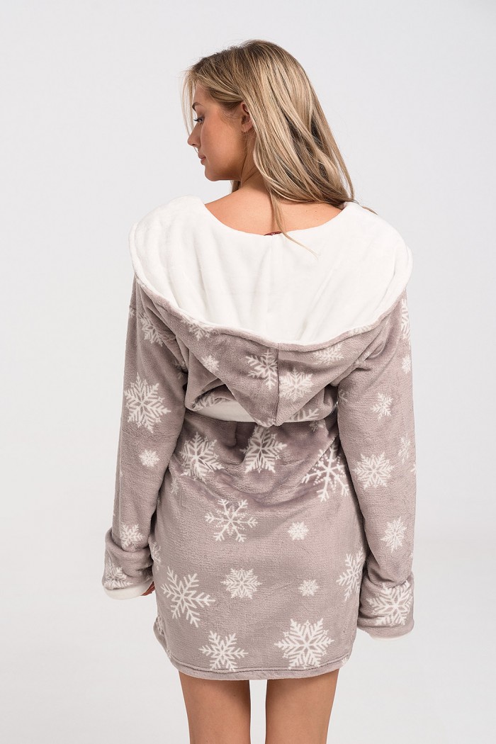 KOYOTE Fleece Robe with STARS hood
