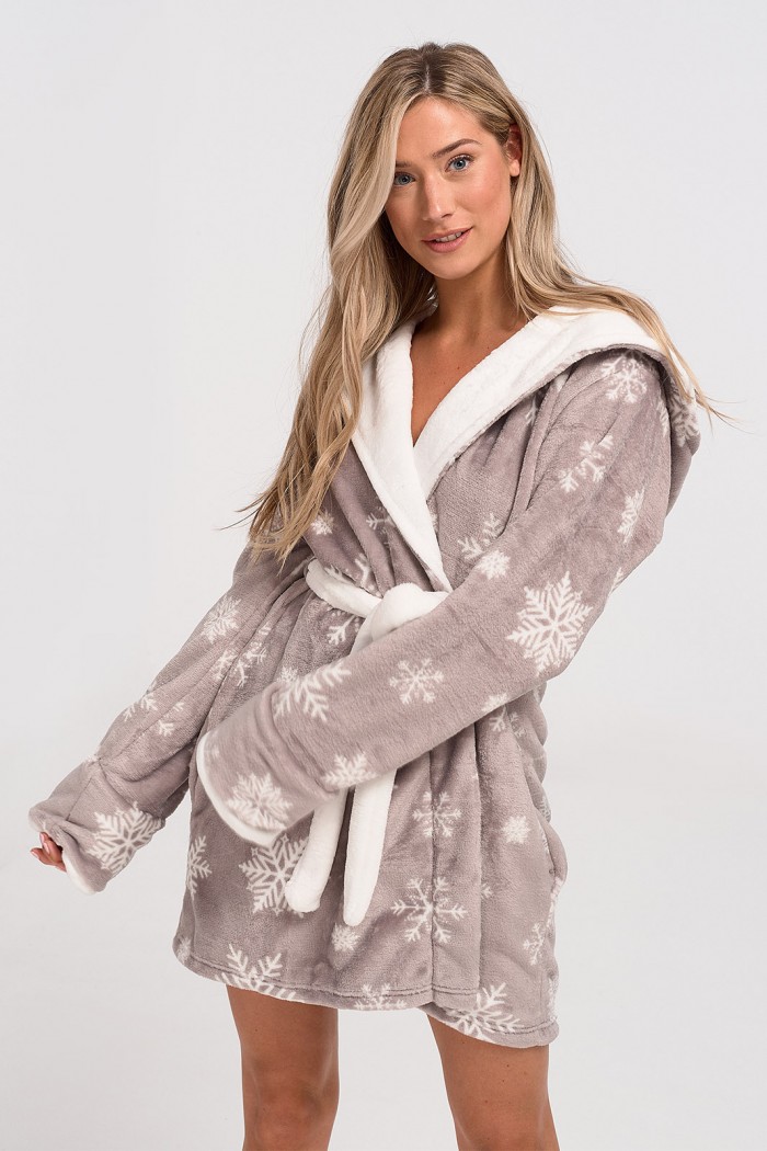 KOYOTE Fleece Robe with STARS hood