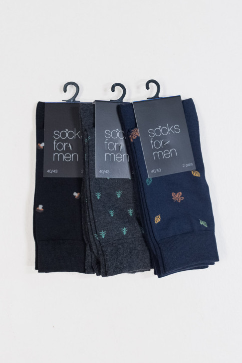 Herrensocken LA DIVA 6 PACK mit Muster