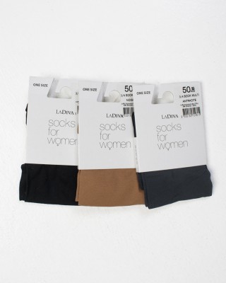 Wasserdichte Socken LA DIVA 50 DEN 3er Pack