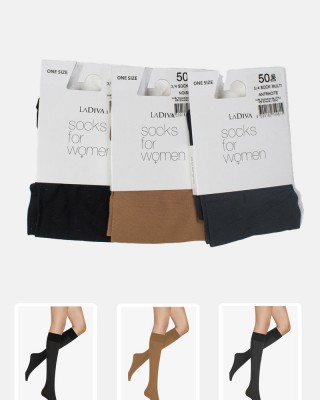 Wasserdichte Socken LA DIVA 50 DEN 3er Pack